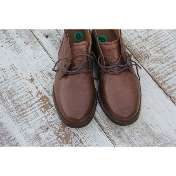 $250 COLE HAAN Ogden Stitch Men Size 8 NEW Brown Leather Chukka II Ankle Boots main image 5
